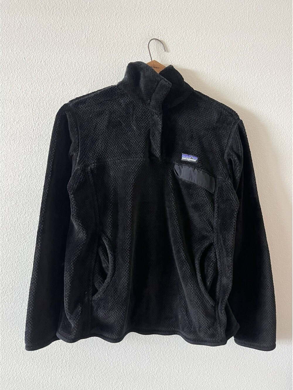 Patagonia Black Micro D Snap-T Pullover M
